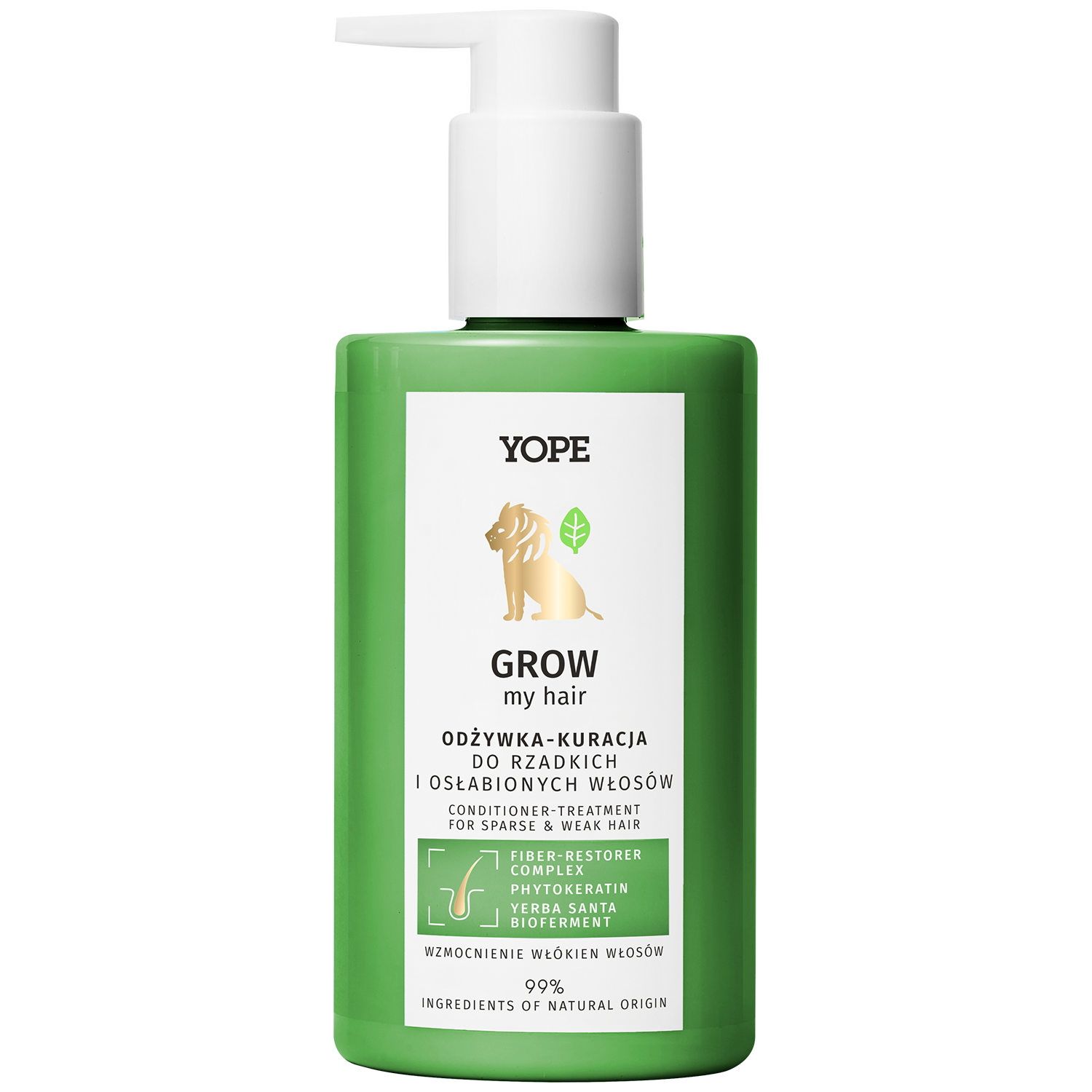 Nieznana Yope Grow My Hair, odżywka-kuracja do rzadkich i osłabionych włosów, 300 ml — Inhaltsstoffe und Bewertung