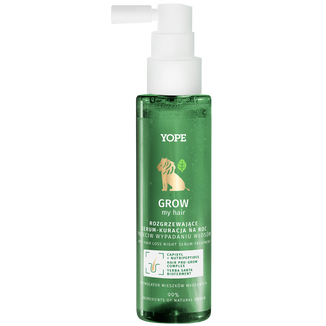 Yope Grow My Hair, rozgrzewające serum-kuracja na noc przeciw wypadaniu włosów, 110 ml USZKODZONE OPAKOWANIE - zdjęcie produktu