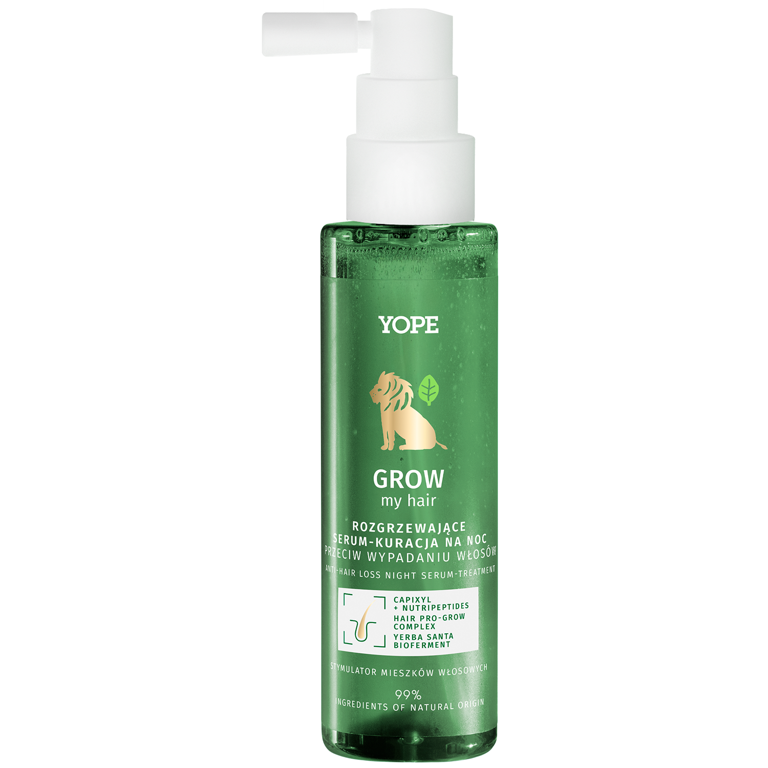 Nieznana Yope Grow My Hair, rozgrzewające serum-kuracja na noc przeciw wypadaniu włosów, 110 ml