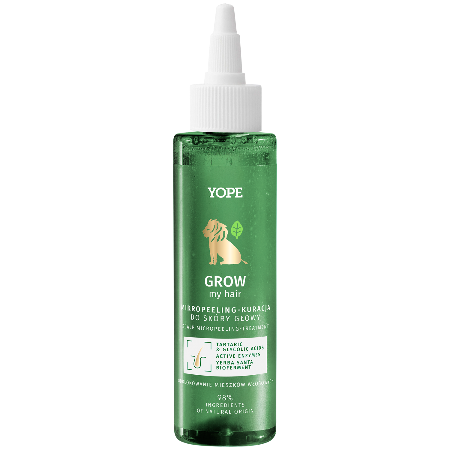 Nieznana Yope Grow My Hair, mikropeeling-kuracja do skóry głowy, 115 ml