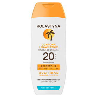 Kolastyna Ochrona i Nawilżenie, emulsja do opalania, SPF 20, 200 ml KRÓTKA DATA - zdjęcie produktu