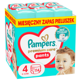 Pampers Premium Care Pants 4 (9-15 kg), pieluchomajtki, 114 sztuk - miniaturka zdjęcia produktu
