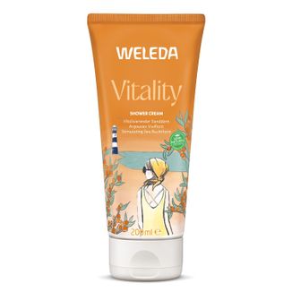 Weleda Vitality, kremowy płyn pod prysznic z rokitnikiem, 200 ml USZKODZONE OPAKOWANIE - zdjęcie produktu