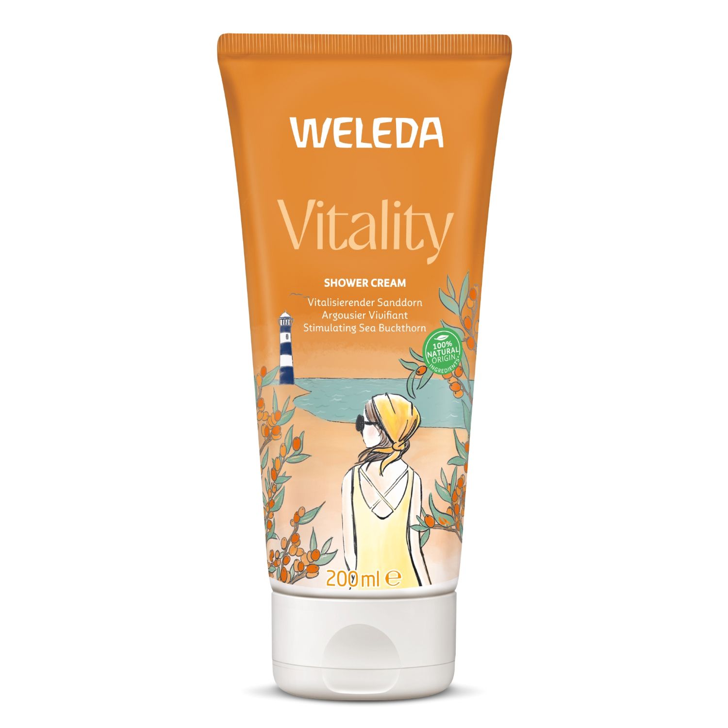Nieznana Weleda Vitality, cremig Lotion für die Dusche z mit Sanddorn, 200 ml — Inhaltsstoffe und Bewertung