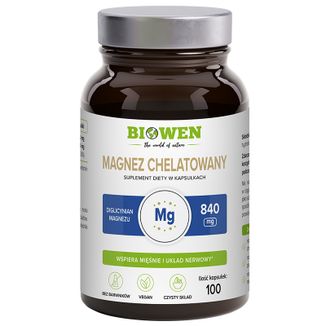 Biowen Magnez Chelatowany Diglicynian, 100 kapsułek - zdjęcie produktu