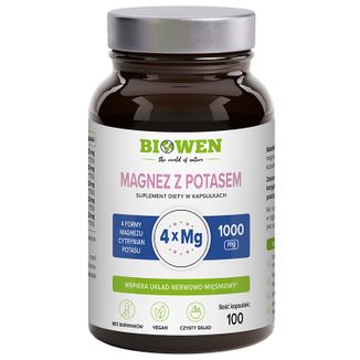 Biowen Magnez z Potasem, 100 kapsułek - zdjęcie produktu