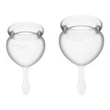 Satisfyer Feel Good, kubeczek menstruacyjny, 15 ml + 20 ml, Transparent, 2 sztuki - miniaturka zdjęcia produktu