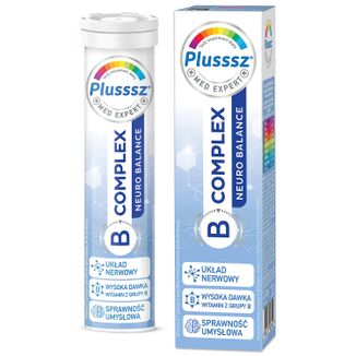 Plusssz B-Complex Neuro Balance, 20 tabletek musujących - zdjęcie produktu