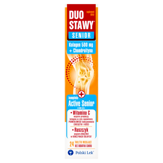 Duo Stawy Senior, bez dodatku cukru, 24 tabletki musujące - zdjęcie produktu