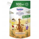 Bambino Dzieciaki, żel do mycia ciała i włosów 2w1, Surykatki, zapas, 900 ml - miniaturka zdjęcia produktu