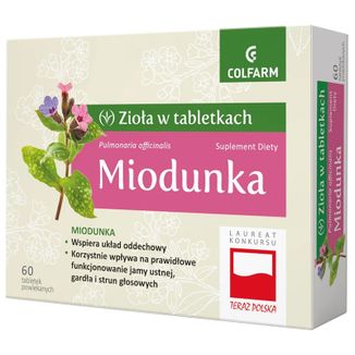 Zioła w Tabletkach Miodunka, 60 tabletek - zdjęcie produktu