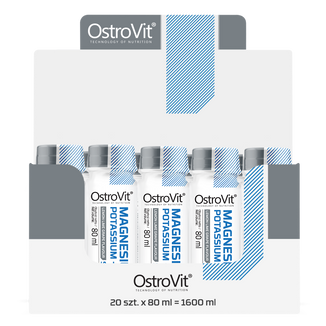 OstroVit Magnesium Potassium + B6 Shot, smak cytrynowo-limonkowo-winogronowy, 20 x 80 ml - zdjęcie produktu