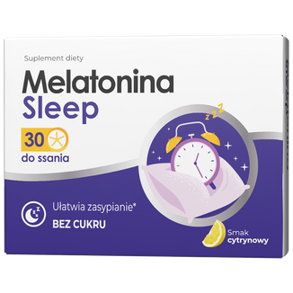 Melatonina Sleep, smak cytrynowy, 30 tabletek do ssania Melatonina Sleep, smak cytrynowy, 30 tabletek do ssania - zdjęcie produktu