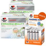 Zestaw Doppelherz System Ceramide Beauty, owocowy smak mango i marakui, 2 x 30 ampułek + Shots Magnez 400, płyn, smak pomarańczowo-cytrynowy, 25 ml x 20 ampułek gratis - miniaturka zdjęcia produktu