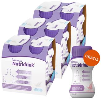 Zestaw Nutridrink, preparat odżywczy, smak neutralny, 12 x 125 ml + smak truskawkowy, 125 ml gratis - zdjęcie produktu