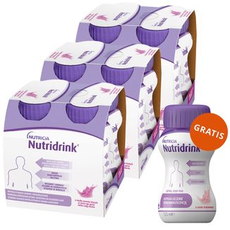 Zestaw Nutridrink, preparat odżywczy, smak owoców leśnych, 12 x 125 ml + smak truskawkowy, 125 ml gratis - zdjęcie produktu