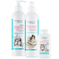 Zestaw Sylveco dla dzieci, krem pielęgnujący do twarzy i ciała, 300 ml + szampon i płyn do kąpieli kremowy, od urodzenia, 300 ml + łagodząca zasypka do ciała, 100 g - miniaturka  zdjęcia produktu