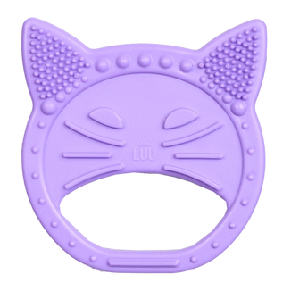 Luu Kids, gryzak sensoryczny, Luuisa the cat, fioletowy, po 4 miesiącu, 1 sztuka - zdjęcie produktu