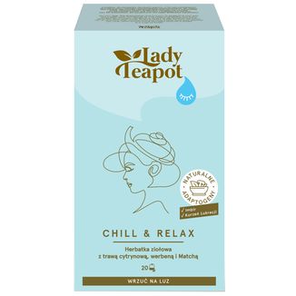 Lady Teapot Chill&Relax, herbata ziołowa z trawą cytrynową, 20 saszetek USZKODZONE OPAKOWANIE - zdjęcie produktu