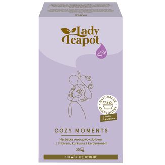 Lady Teapot Cozy Moments, herbatka owocowo-ziołowa, 20 saszetek USZKODZONE OPAKOWANIE - zdjęcie produktu