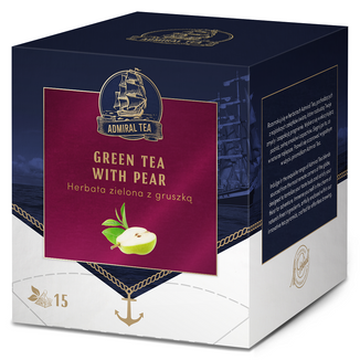 Admiral Tea Zielona z Gruszką, herbata ekspresowa, 2 g x 15 saszetek - zdjęcie produktu