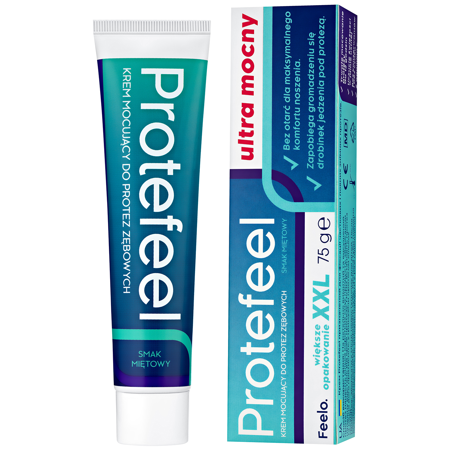 Nieznana Feelo Protefeel, krem mocujący do protez zębowych, ultra mocny, 75 g — Inhaltsstoffe und Bewertung