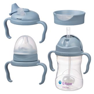 B.Box, kubek do nauki picia, zestaw 4w1, błękitny, od 4 miesiąca, 240 ml - zdjęcie produktu