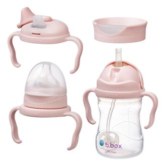 B.Box, kubek do nauki picia, zestaw 4w1, różowy, od 4 miesiąca, 240 ml - zdjęcie produktu