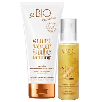Zestaw beBIO Ewa Chodakowska, naturalny balsam brązujący​, 200 ml + naturalny olejek ze złotymi drobinkami​, 100 ml - zdjęcie produktu