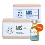 Zestaw Cztery Szpaki, mydło w kostce z lanoliną od 1 dnia życia, miś, 110 g + mydło w kostce z wegańską lanoliną od 1 dnia życia, miś, 110 g + olejek kaczuszka, 15 ml gratis - miniaturka zdjęcia produktu