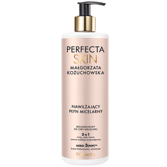 Perfecta Skin Małgorzata Kożuchowska, nawilżający płyn micelarny 3w1, bezzapachowy, cera wrażliwa, 400 ml - zdjęcie produktu