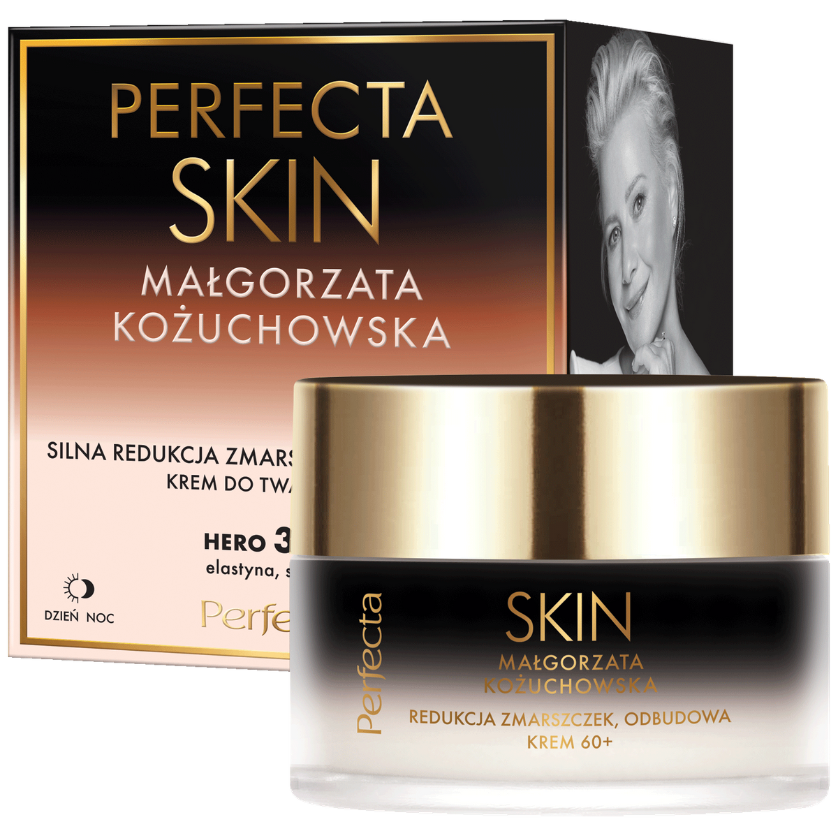 Perfecta Perfecta Skin Małgorzata Kożuchowska 60+, krem do twarzy, silna redukcja zmarszczek, odbudowa, 50 ml