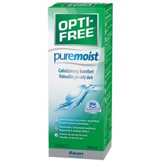 Opti-Free Pure Moist, płyn do soczewek, 300 ml USZKODZONE OPAKOWANIE Opti-Free Pure Moist, płyn do soczewek, 300 ml USZKODZONE OPAKOWANIE - zdjęcie produktu
