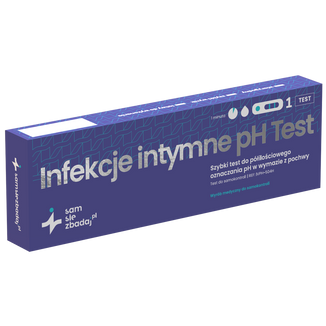 Sam się zbadaj Infekcje intymne pH Test, szybki test do półilościowego oznaczania pH w wymazie z pochwy, 1 sztuka - zdjęcie produktu