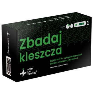 Sam się zbadaj Zbadaj kleszcza, szybki test do wykrywania bakterii Borrelia (boreliozy) u kleszcza, 1 sztuka KRÓTKA DATA - zdjęcie produktu