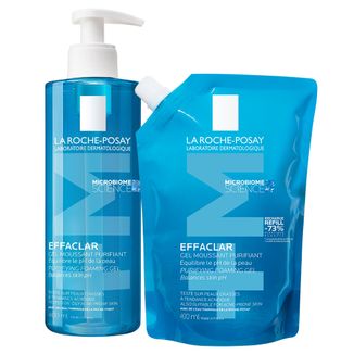 Zestaw La Roche-Posay Effaclar, żel oczyszczający do skóry tłustej i wrażliwej, 400 ml + zapas, 400 ml - zdjęcie produktu