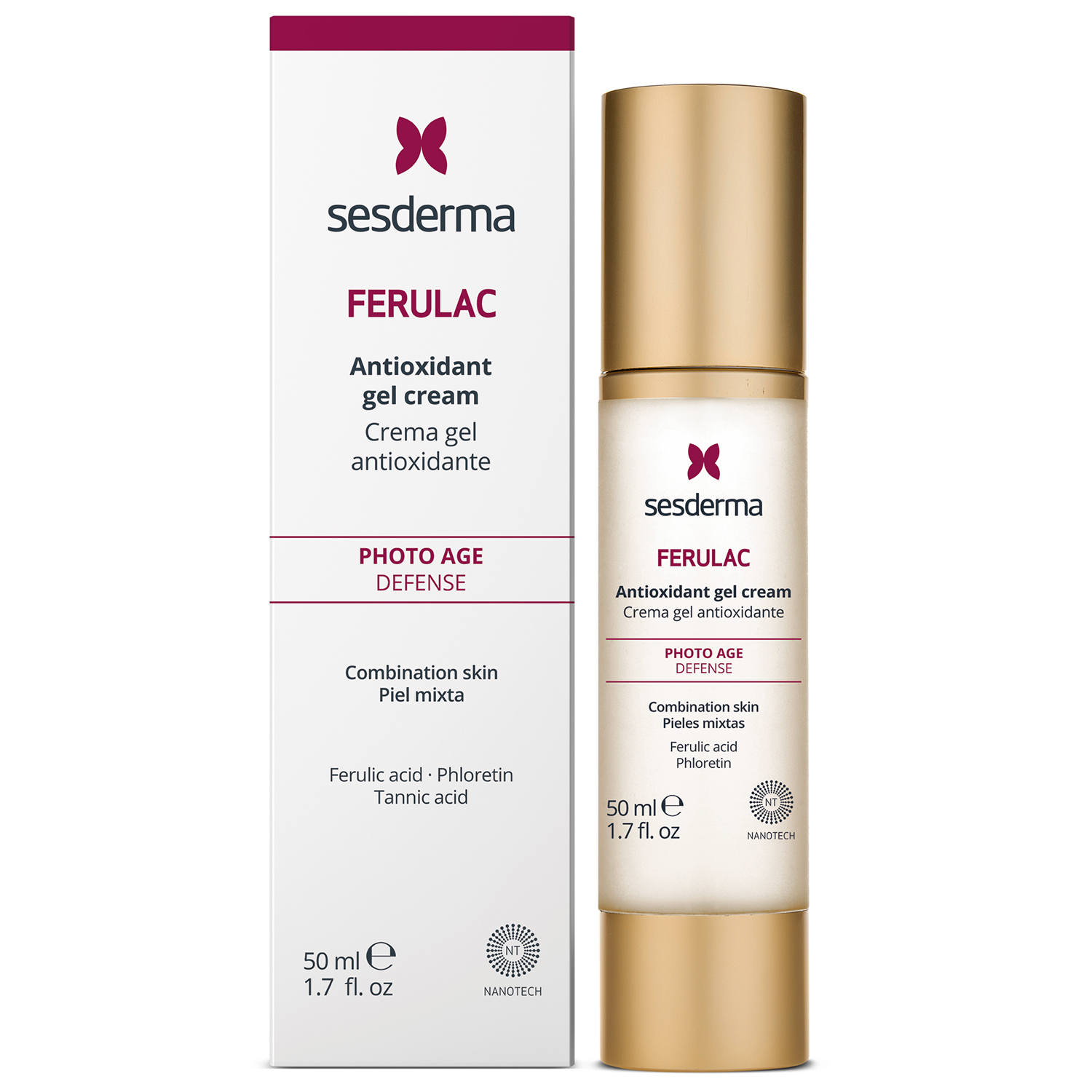 Nieznana Sesderma Ferulac, antioxidativ Cremegel für das Gesicht, 50 ml