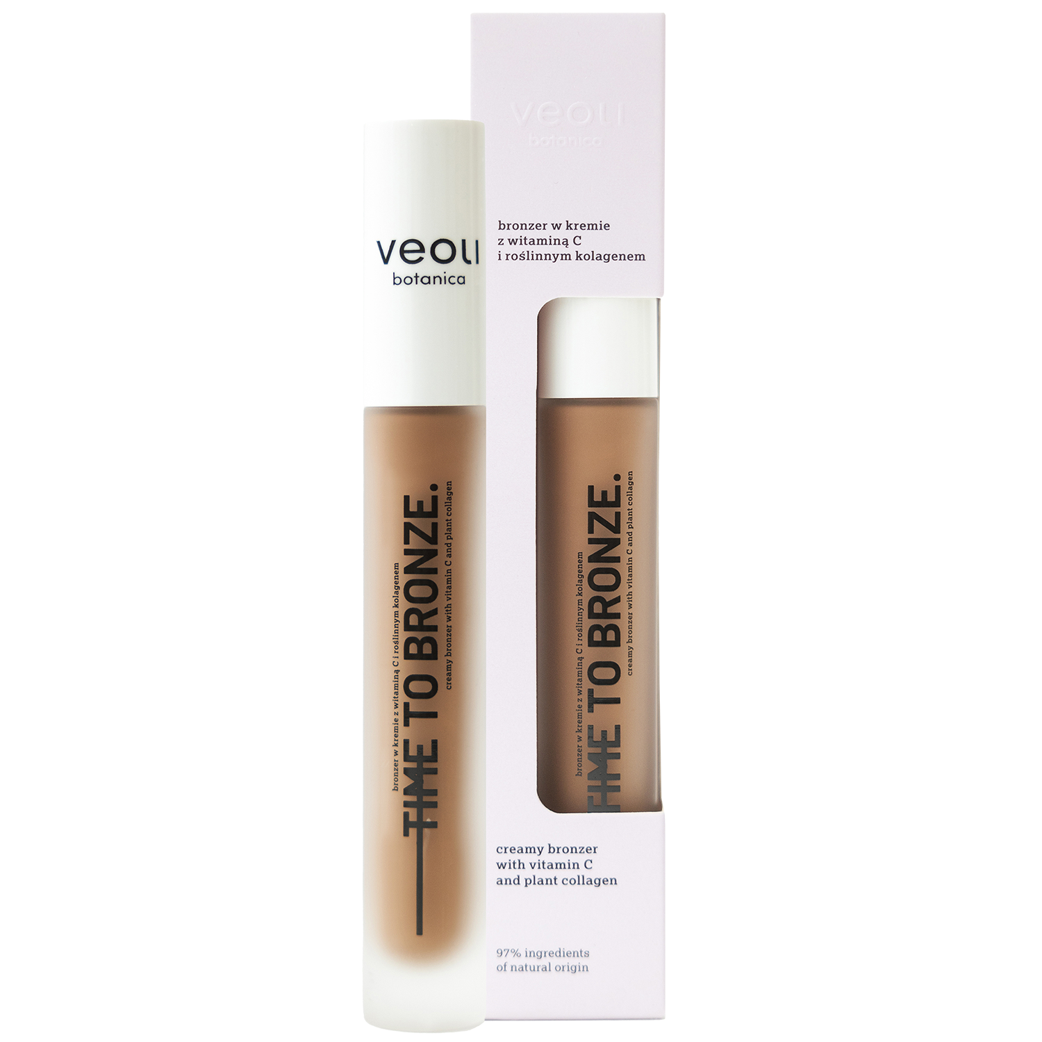 Nieznana Veoli Botanica Time To Bronze, bronzer w kremie z witaminą C i roślinnym kolagenem, 10 ml