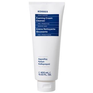 Korres Greek Yoghurt, kremowy żel do mycia twarzy z probiotykami, 400 ml - zdjęcie produktu