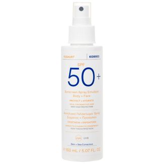 Korres Yoghurt, spray ochronny do twarzy i ciała, SPF 50+, 150 ml - zdjęcie produktu