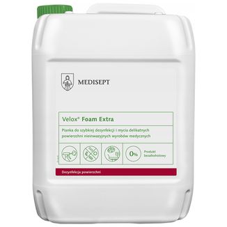 Medisept Velox Foam Extra, pianka do mycia i dezynfekcji powierzchni, 5 l - zdjęcie produktu