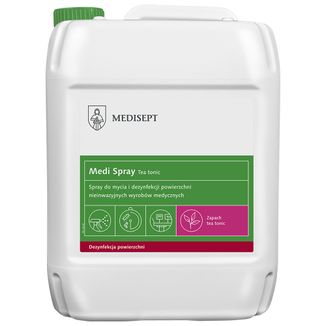 Medisept Velox Spray Tea Tonic, zapachowy płyn do mycia i dezynfekcji powierzchni, 5 L - zdjęcie produktu