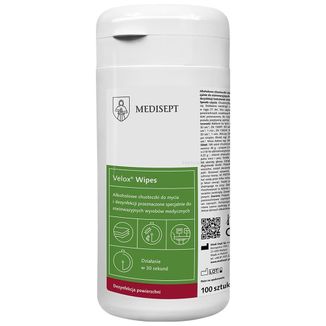 Medisept Velox Wipes, alkoholowe chusteczki do mycia i dezynfekcji powierzchni, 100 sztuk - zdjęcie produktu