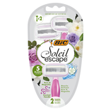 BIC Soleil Escape, maszynka do golenia dla kobiet, jednorazowa, pięcioostrzowa, Rose & Magnolia, 2 sztuki - miniaturka zdjęcia produktu