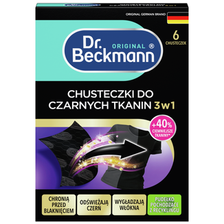 Dr Beckmann, chusteczki przywracające czerń 3w1, 6 sztuk - zdjęcie produktu