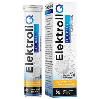 BioceriQ ElektroliQ, smak cytryny i pomarańczy, 20 tabletek musujących - zdjęcie produktu