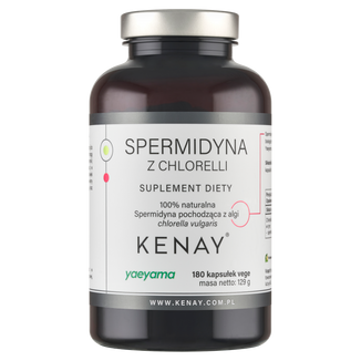 Kenay Spermidyna z chlorelli, 180 kapsułek - zdjęcie produktu