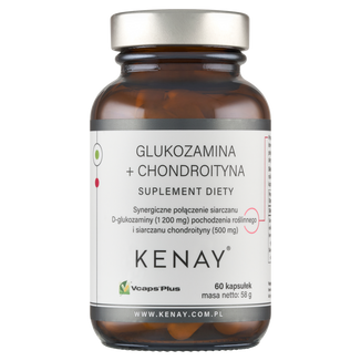 Kenay Glukozamina + Chondroityna, 60 kapsułek KRÓTKA DATA - zdjęcie produktu