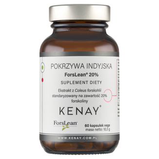 Kenay Pokrzywa indyjska ForsLean 20%, 60 kapsułek - zdjęcie produktu