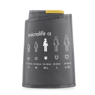 Microlife, mankiet do ciśnieniomierzy serii 3G, 4G, 5G, szary, rozmiar M-L, 22-42 cm, 1 sztuka - zdjęcie produktu